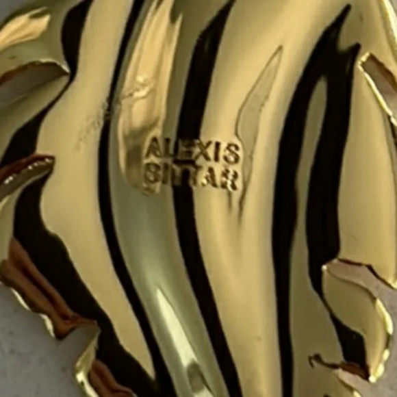 Alexis Bittar Gold Feather Drop Earrings - Picture 2 of 8